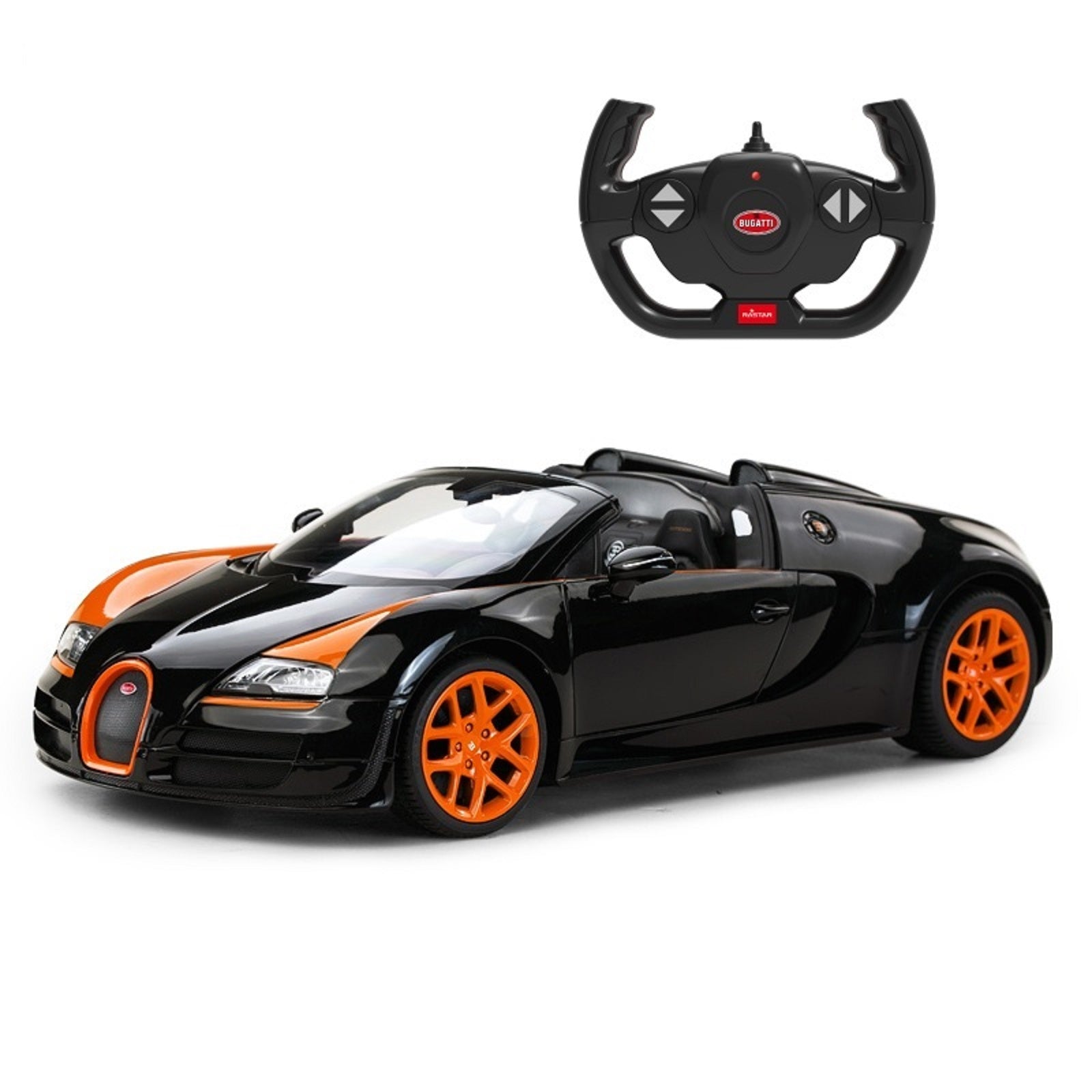 Remote Control Bugatti Grandsport Vitesse 1:14 Scale Black Brand New Sports Car Black
