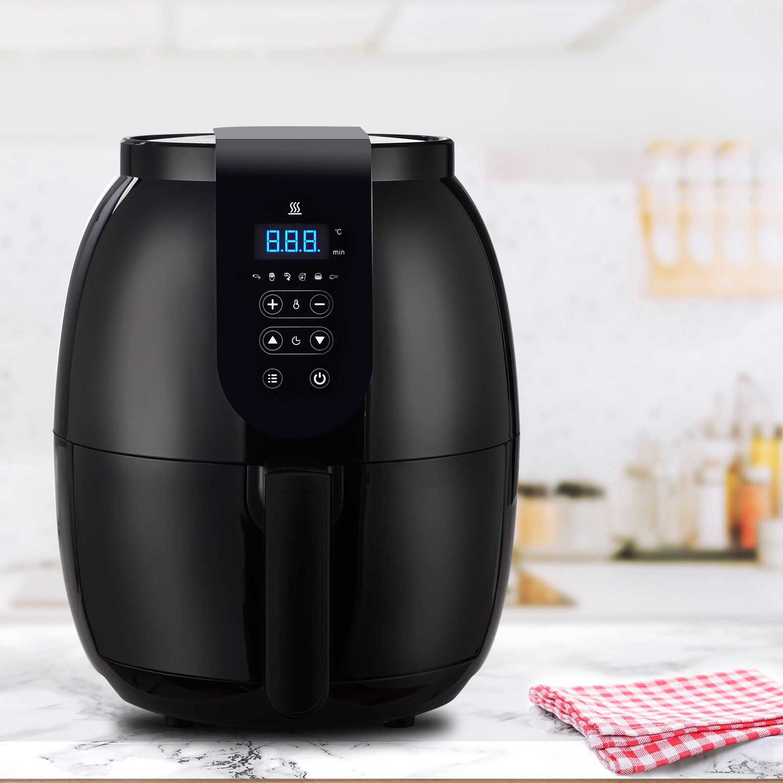 Kitchen Couture 3.5 Litre Digital Display Black Air Fryer Oil Free Cooking Black