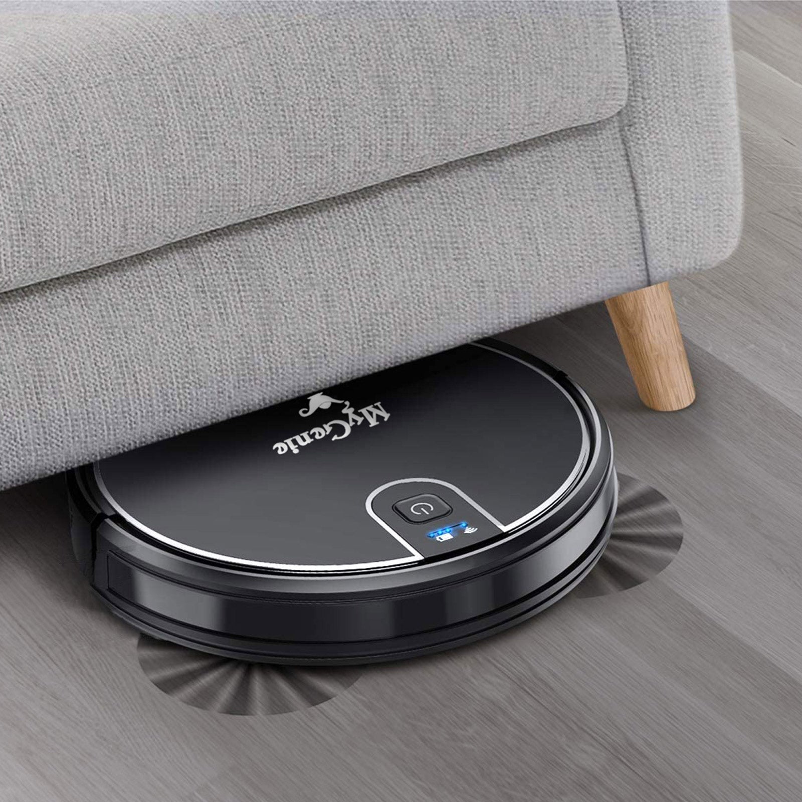 MyGenie XSonic Wifi Pro Robotic Vacuuum Cleaner Carpet Wet Dry Mopping Black Black