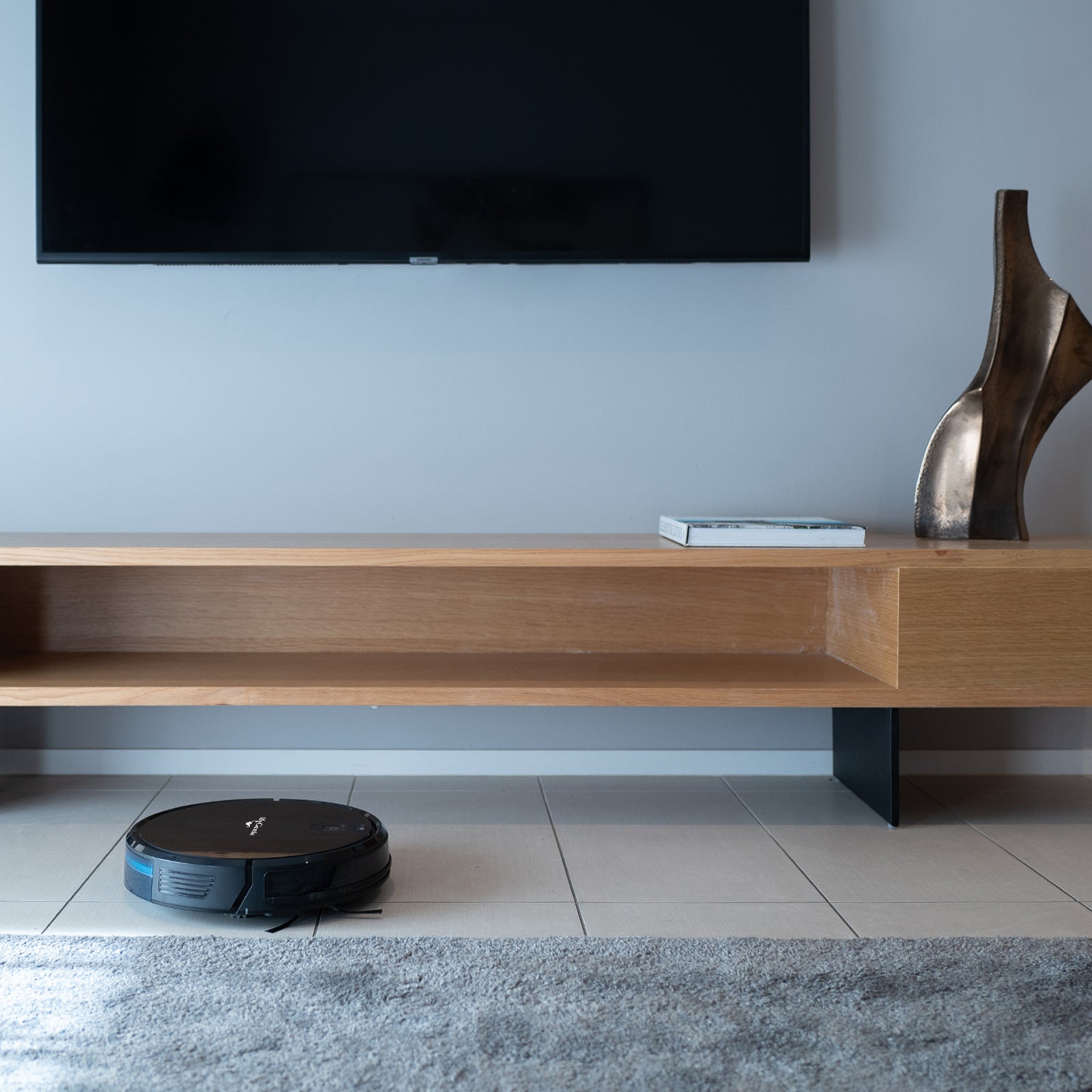 MyGenie XSonic Wifi Pro Robotic Vacuuum Cleaner Carpet Wet Dry Mopping Black Black