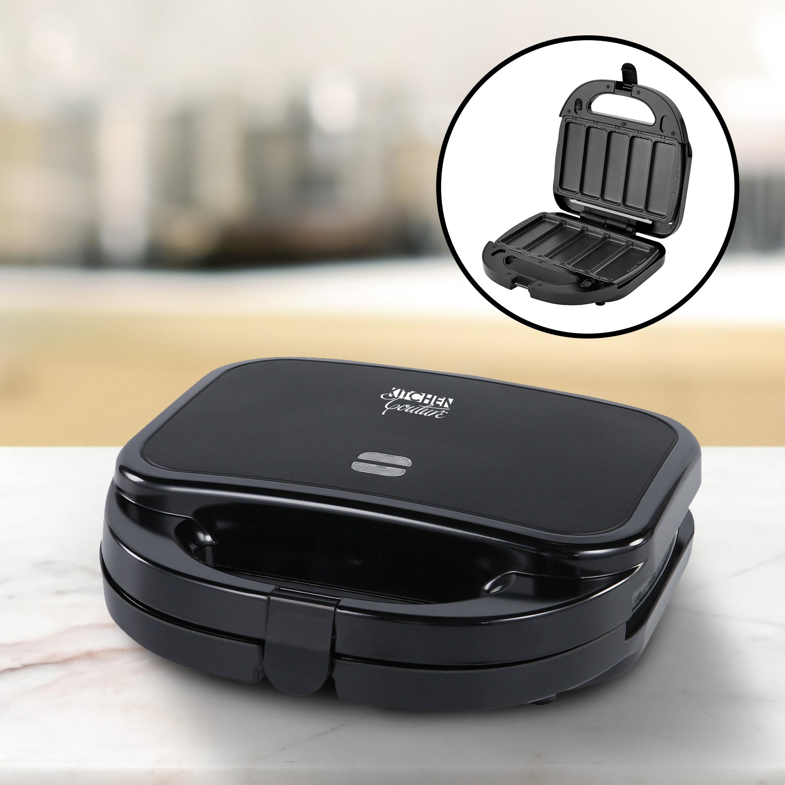 Kitchen Couture Pastry Maker Sausage Rolls Apple Pies Non-Stick Surface Black Black