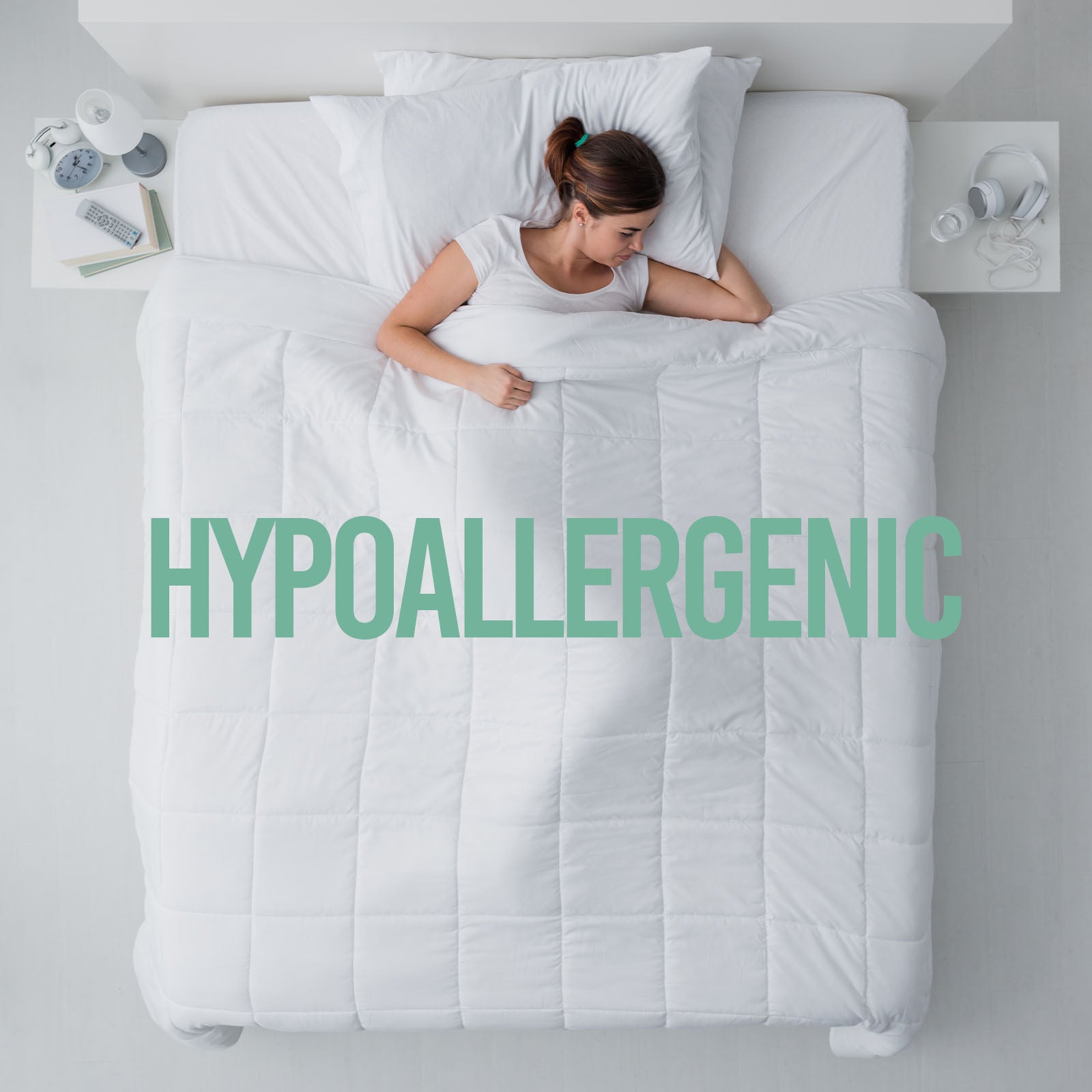 Royal Comfort Tencel Blend Quilt 300GSM Eco Friendly Breathable All Season - Queen - White