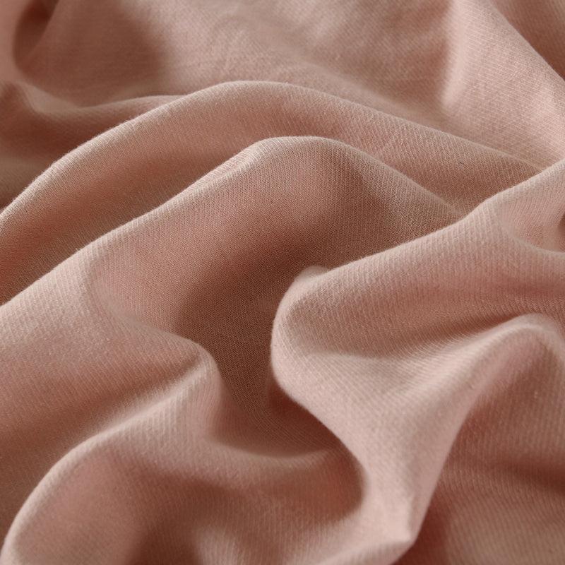 Royal Comfort Hemp Braid Cotton Blend Quilt Cover Set Reverse Stripe Bedding - King - Dusk Pink