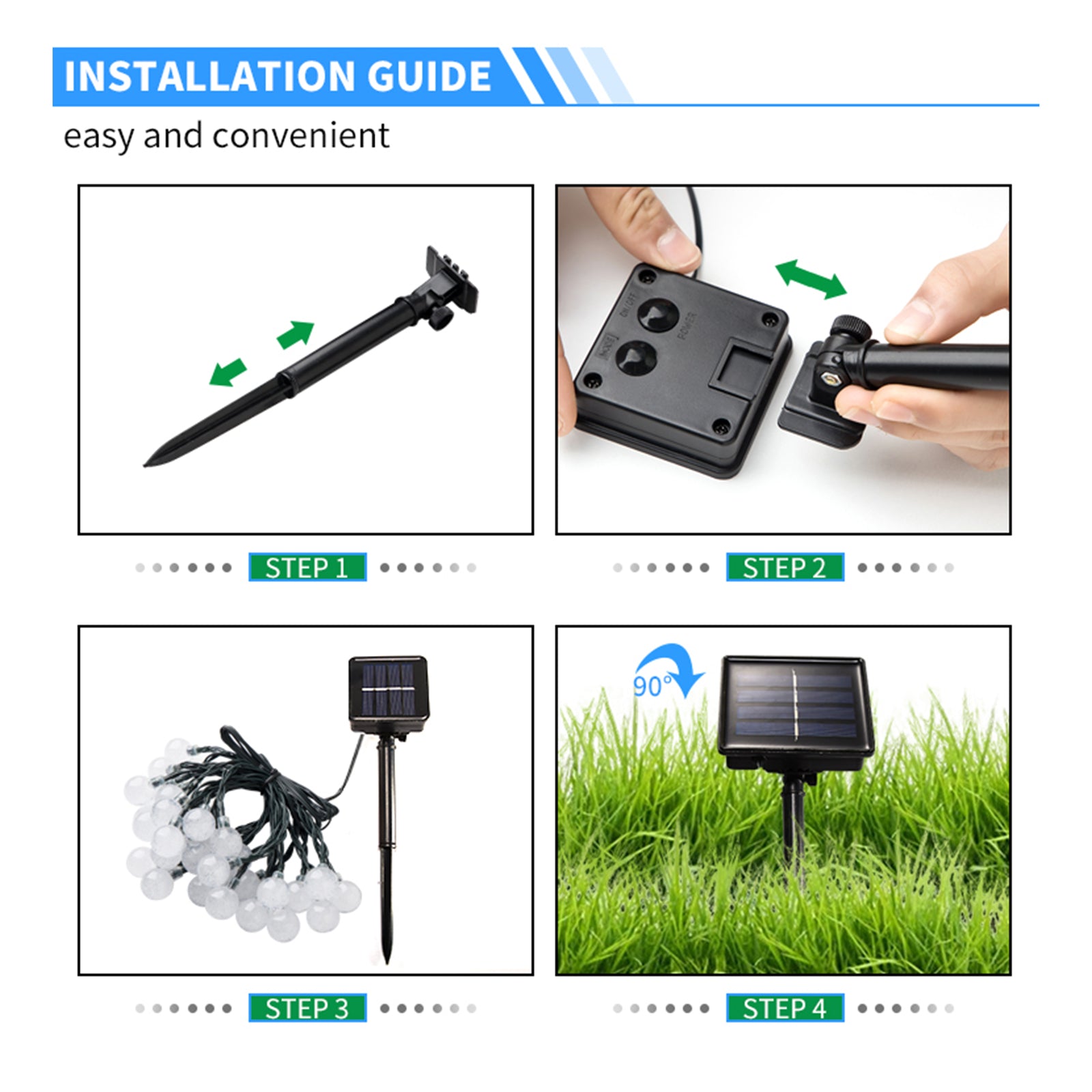 Milano Decor Solar Powered Outdoor Festoon Lights - White - 30 Lights