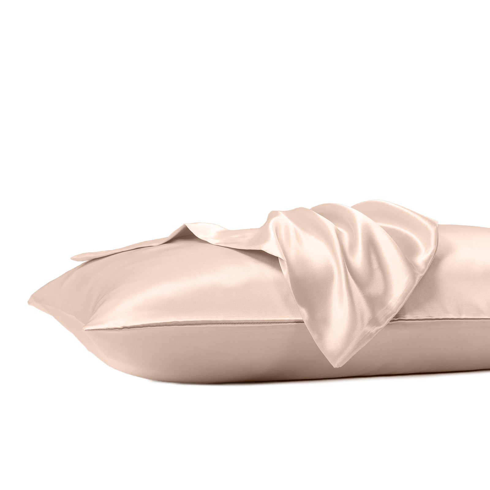 Royal Comfort Satin Sheet Set 3 Piece Fitted Sheet Pillowcase Soft - Queen - Champagne Pink