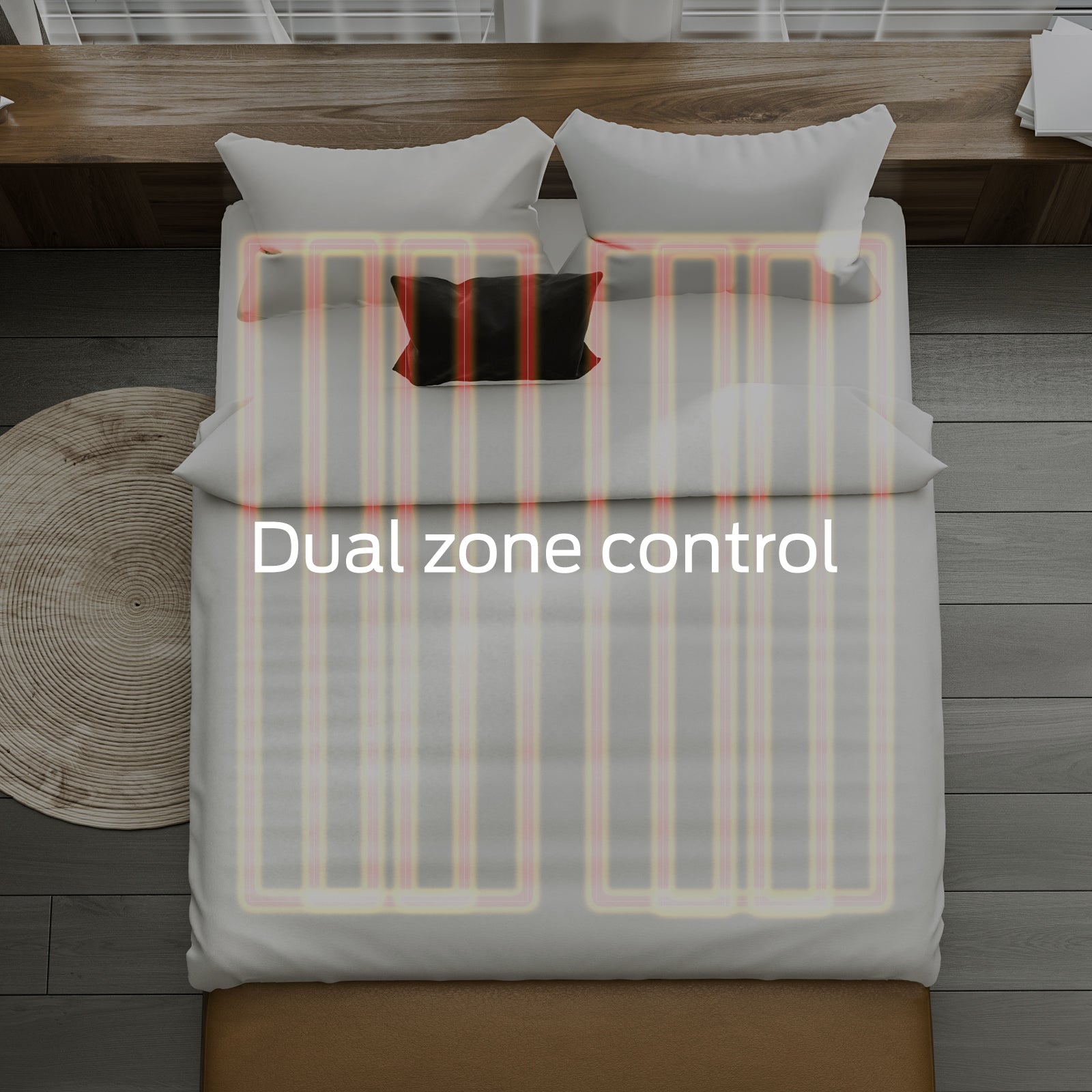 Royal Comfort Fleece Top Electric Blanket Fitted Heated Winter Underlay - King - White