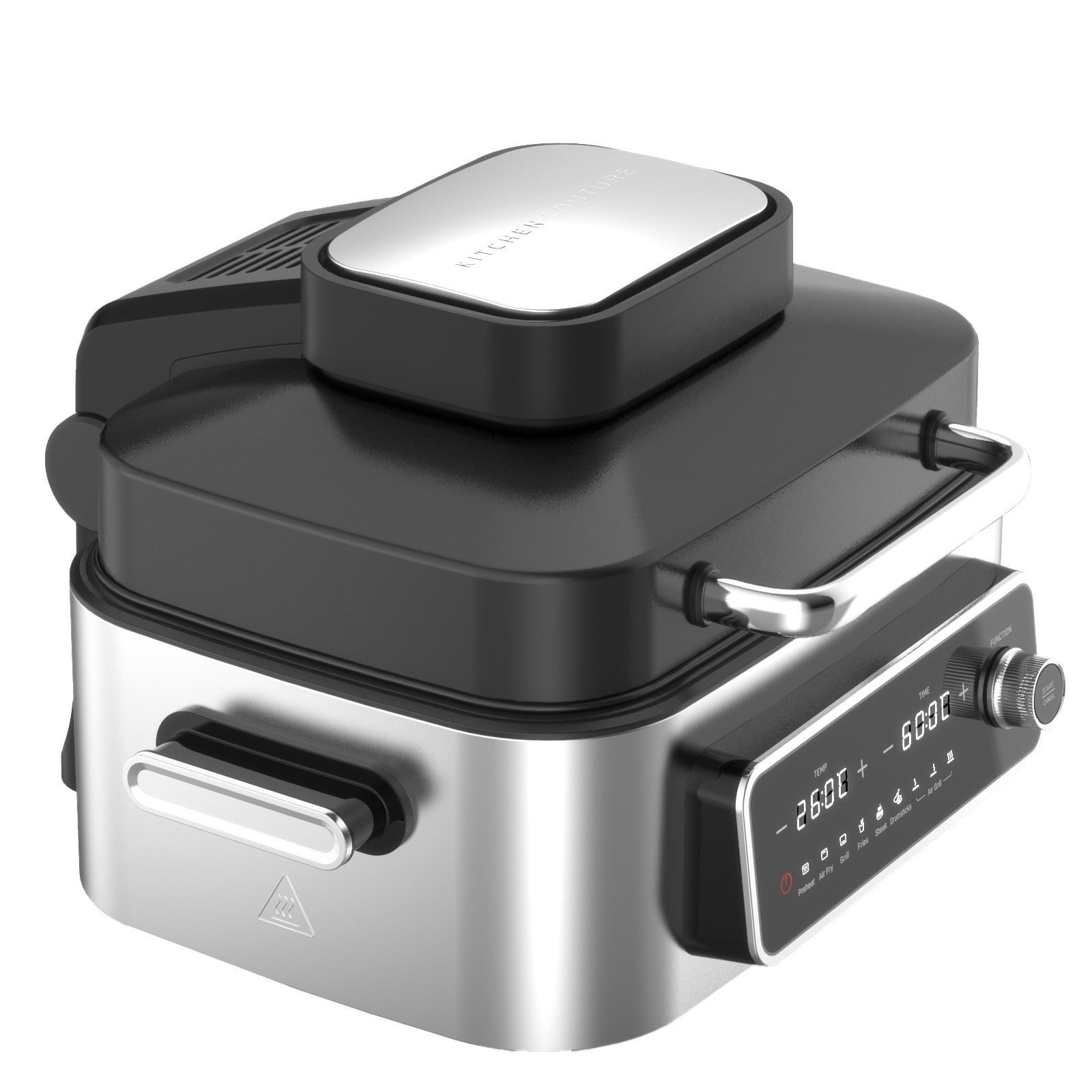 Kitchen Couture Top Loading Air Grill Family XL Air Fryer Stainless Steel Silver