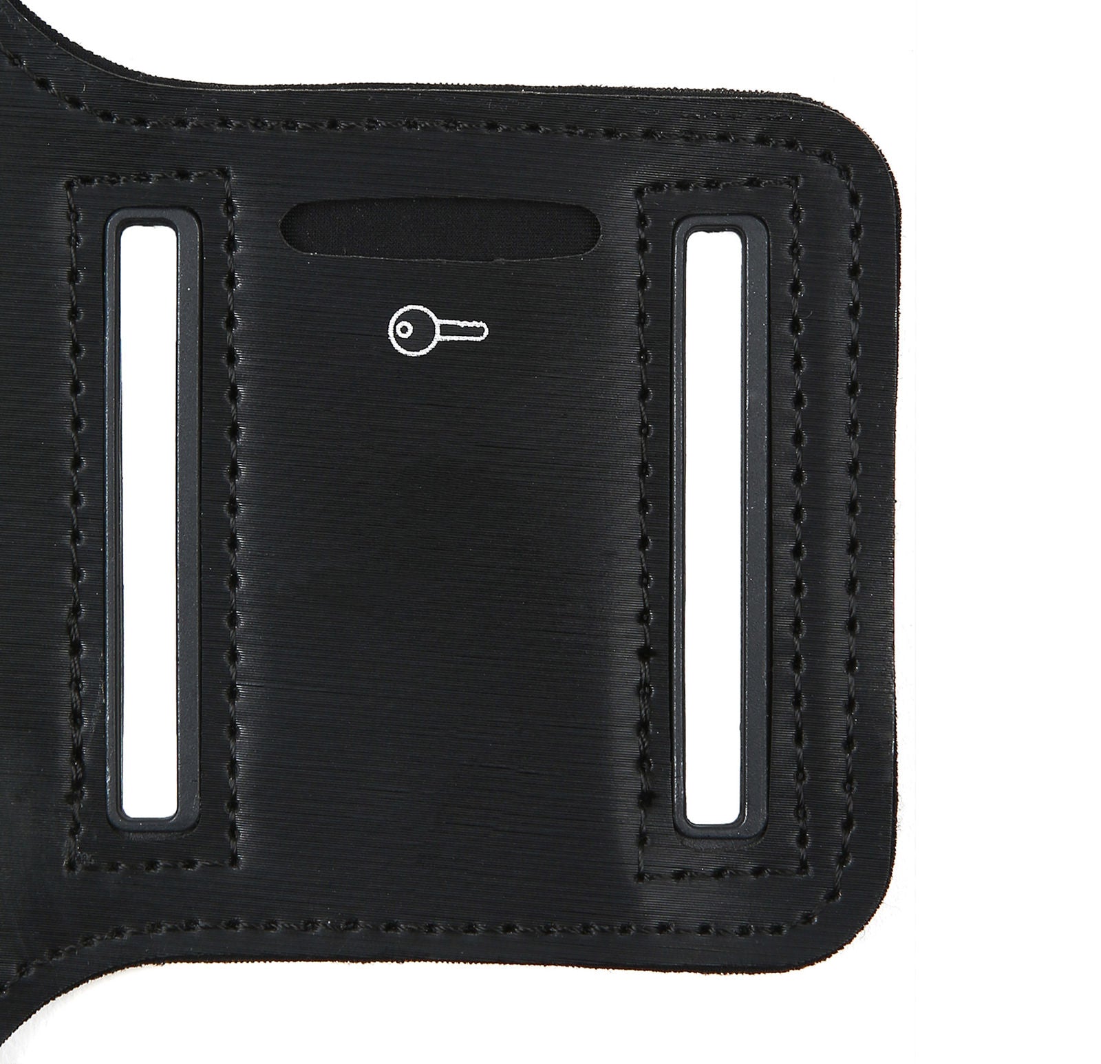 LED Sport Active Biking Glow Night Safety Armband Band w/ Phone Holder - Black