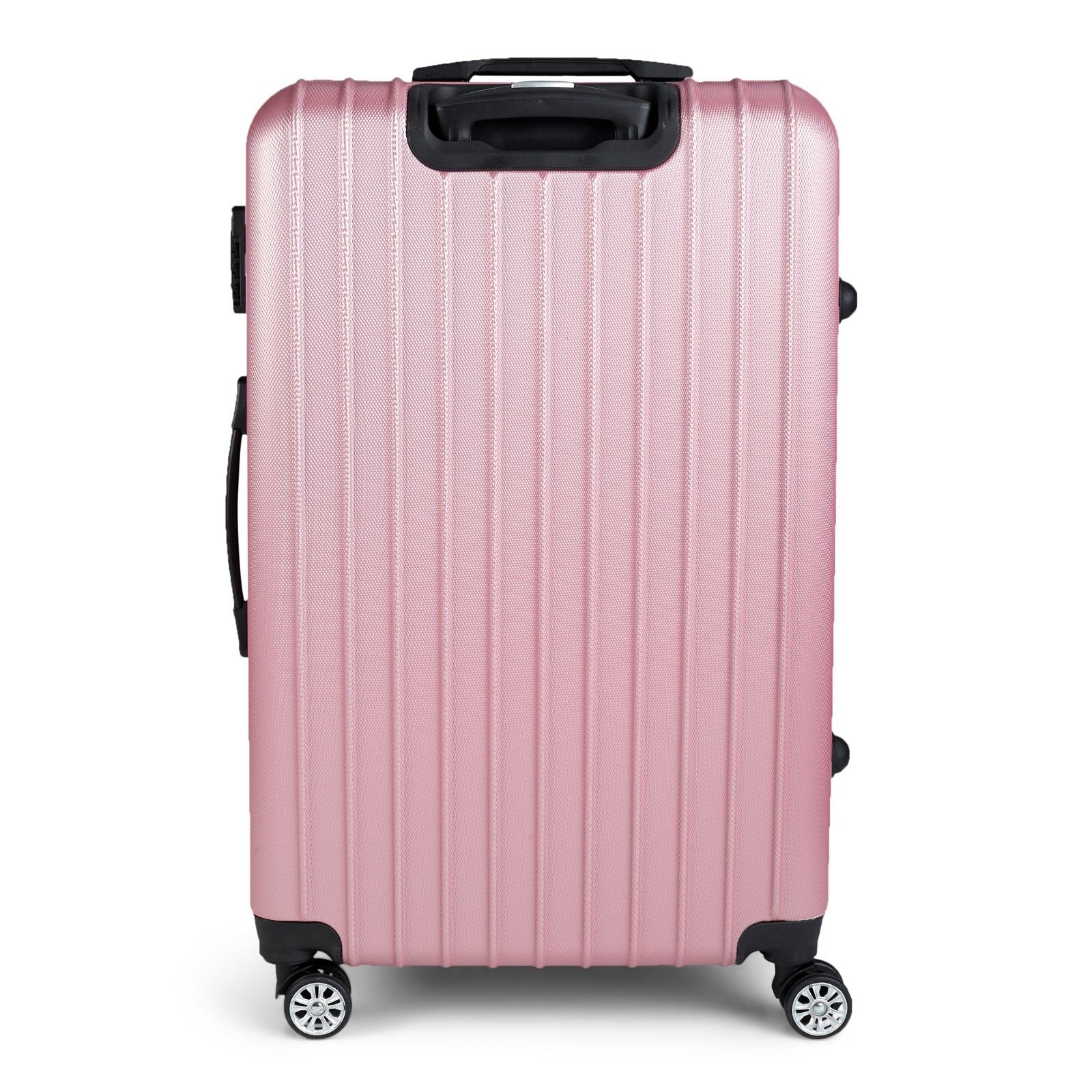 Milano Premium 3pc ABS Luggage Suitcase Luxury Hard Case Shockproof Travel Set - Rose Gold