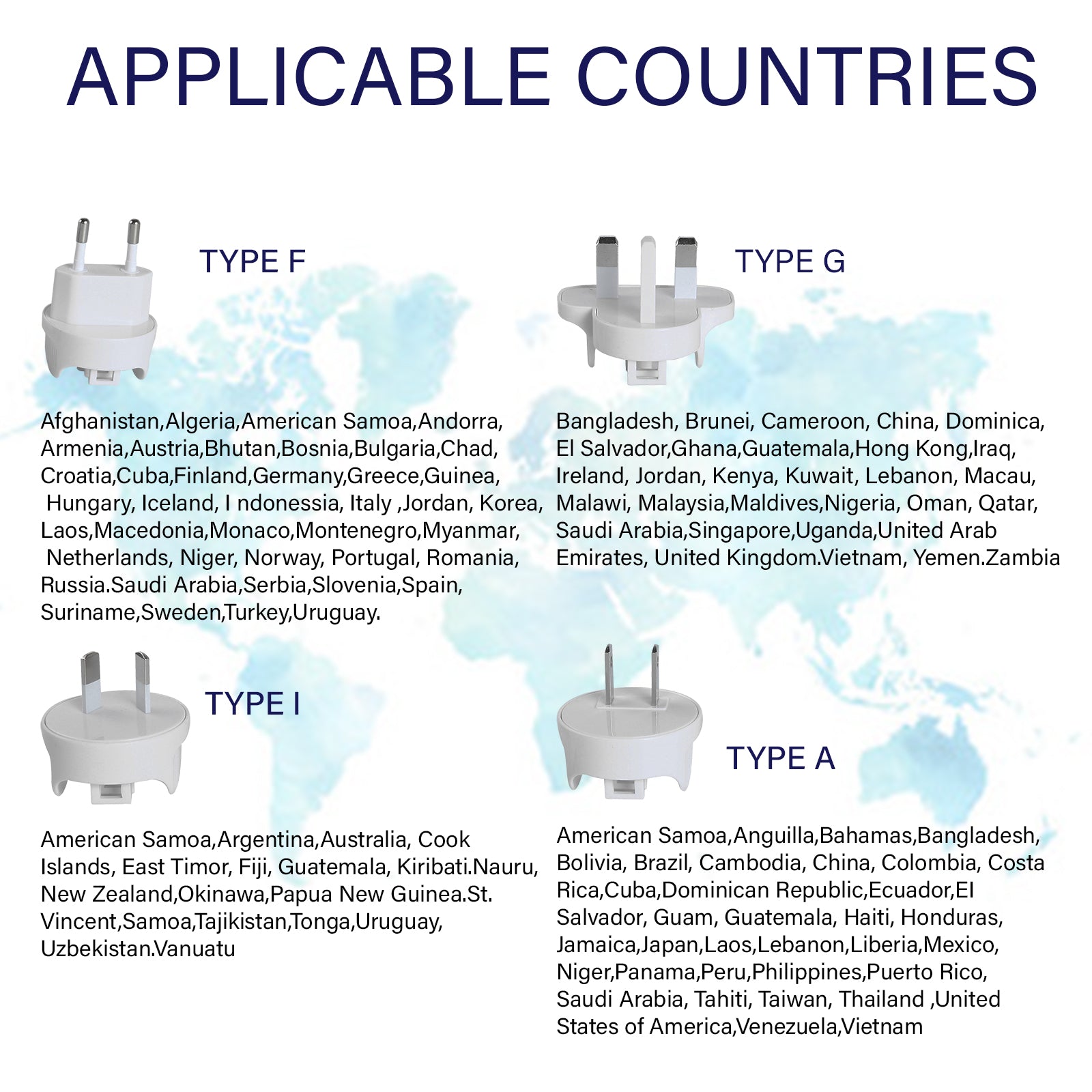 Travel Charger Universal 4 USB Ports Portable White