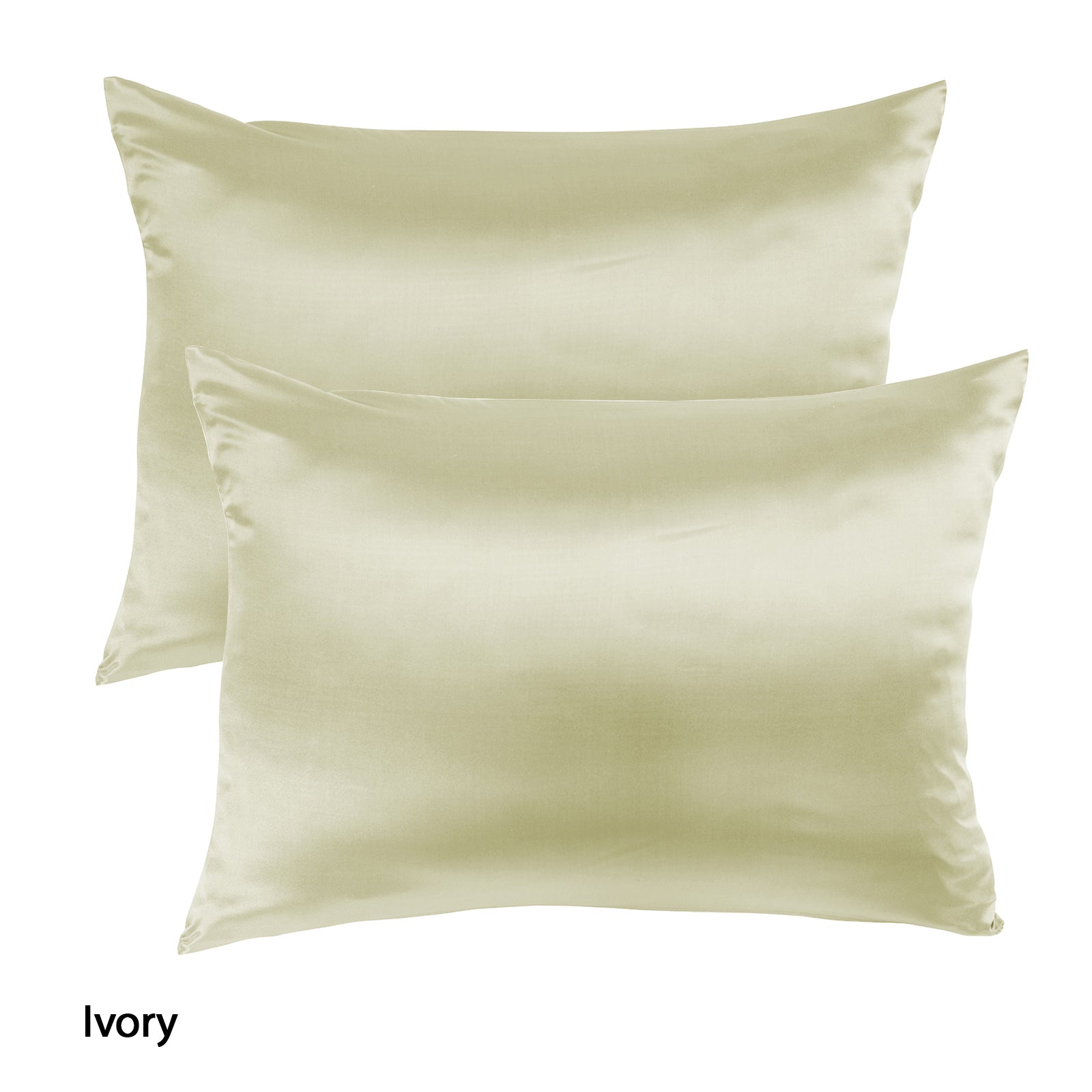 Royal Comfort Mulberry Soft Silk Hypoallergenic Pillowcase Twin Pack 51 x 76cm - Ivory
