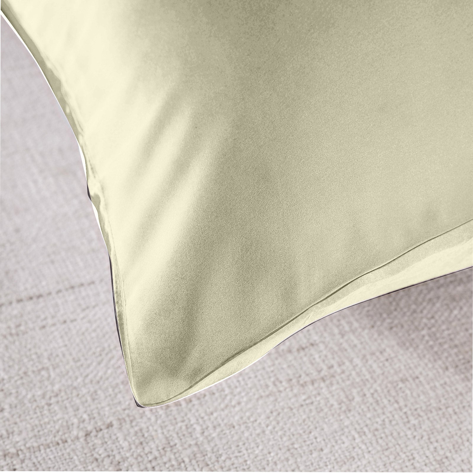 Royal Comfort Mulberry Soft Silk Hypoallergenic Pillowcase Twin Pack 51 x 76cm - Ivory