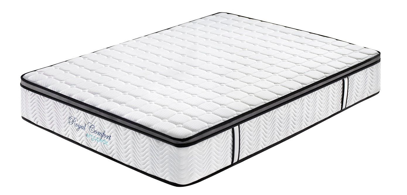 Ergopedic Mattress 5 Zone Latex Pocket Spring Mattress In A Box 30cm - King Single - White Grey Black