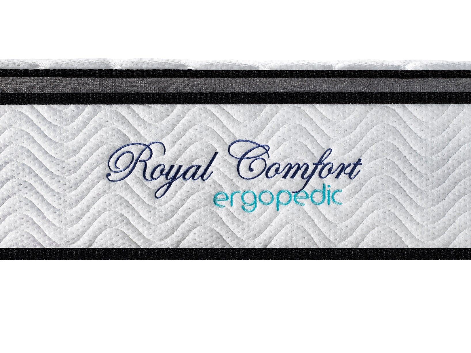 Ergopedic Mattress 5 Zone Latex Pocket Spring Mattress In A Box 30cm - Queen - White Grey Black