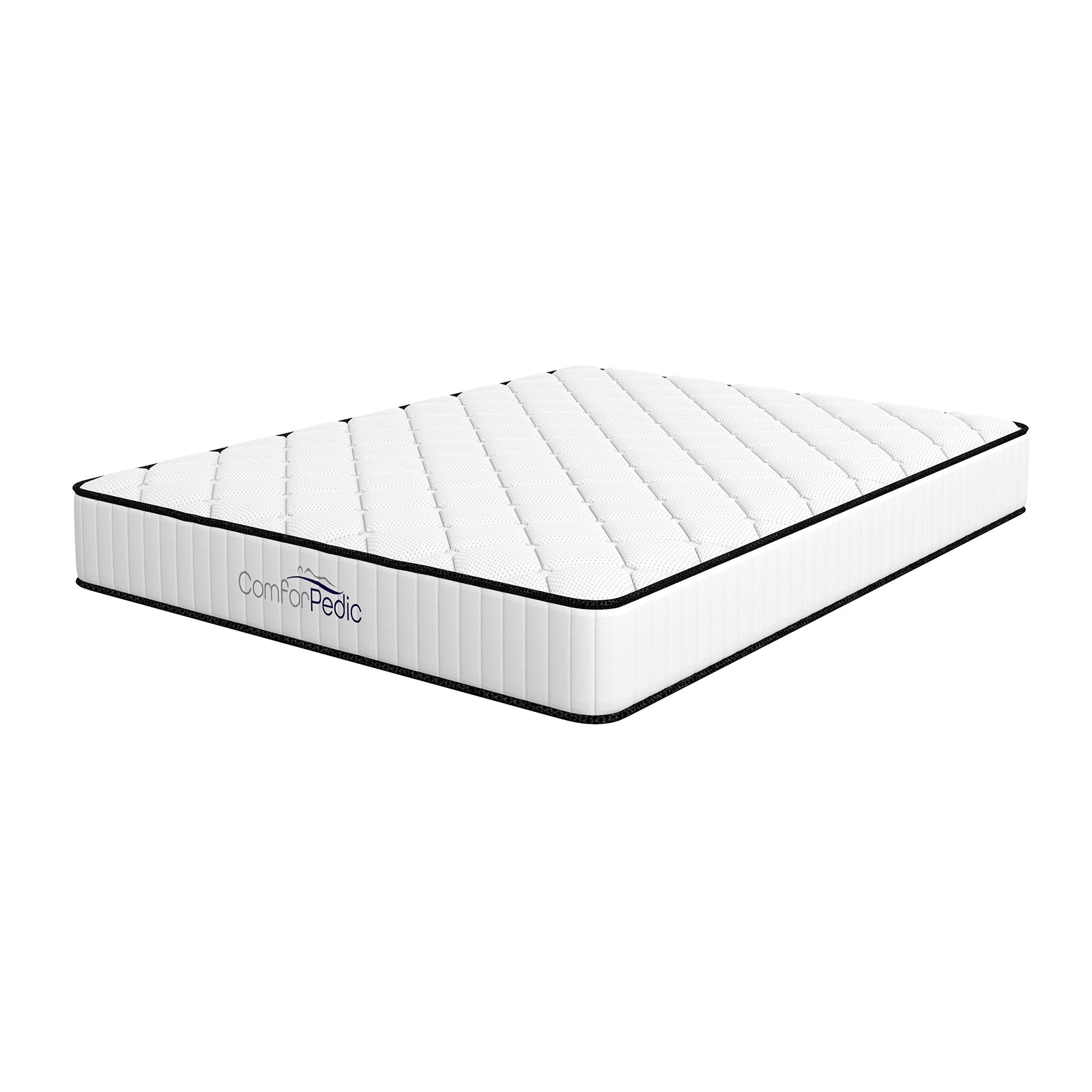 Comforpedic Mattress 5 Zone Medium Support Foam Bonnell Spring 21CM - King Single - White Black