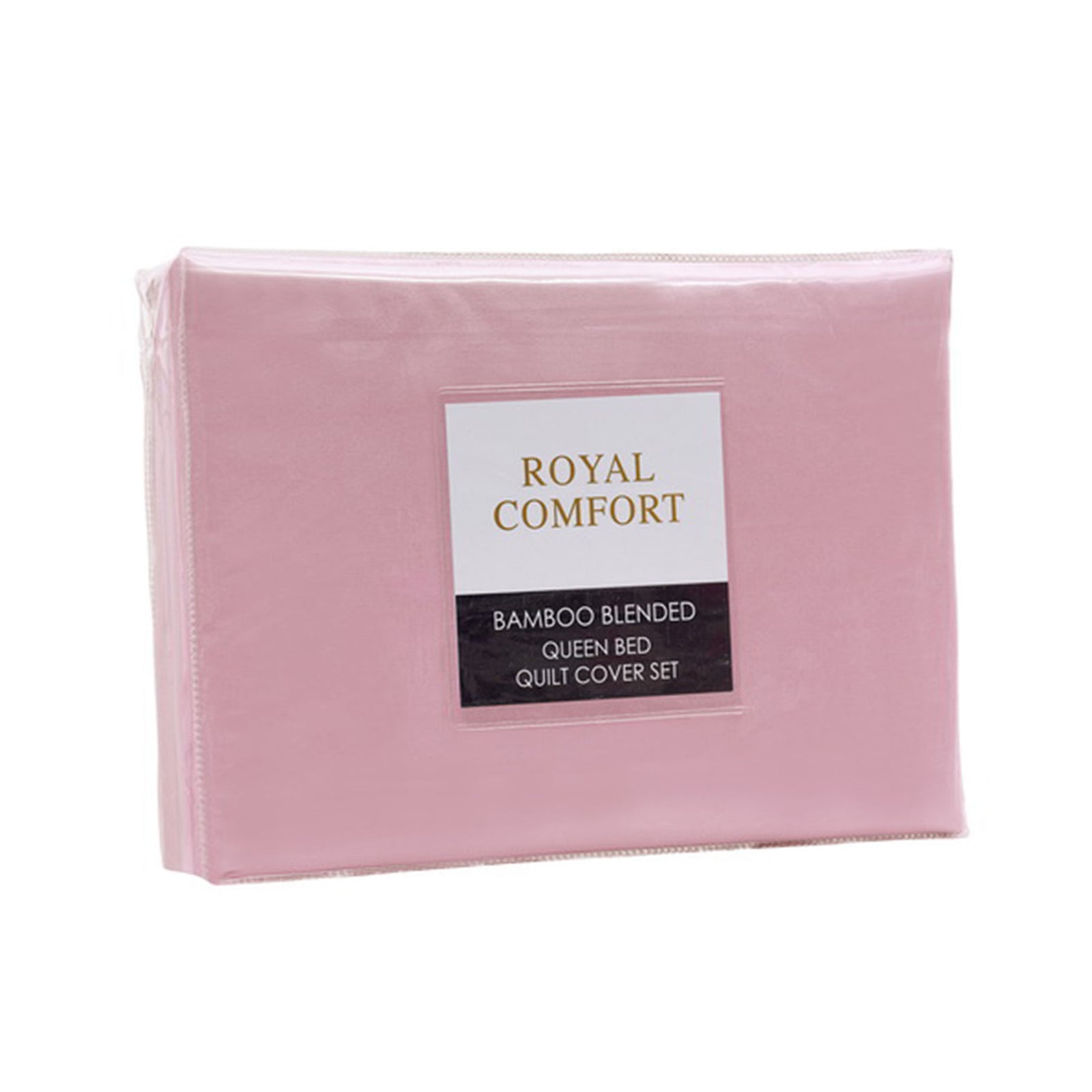 Royal Comfort Bamboo Blended Quilt Cover Set 1000TC Ultra Soft Luxury Bedding - Queen - Blush