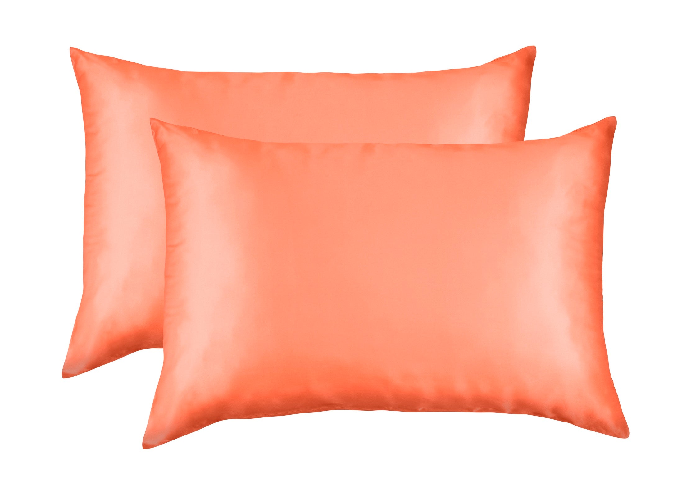 Royal Comfort Mulberry Soft Silk Hypoallergenic Pillowcase Twin Pack 51 x 76cm - Living Coral