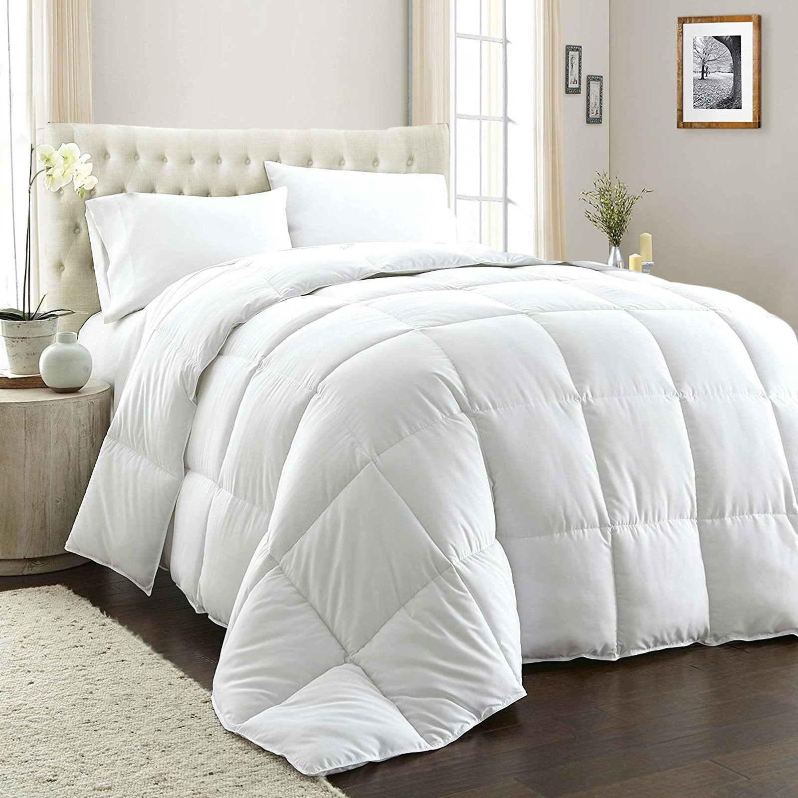 Royal Comfort 800GSM Quilt Down Alternative Duvet Cotton Cover Hotel Grade - King - White
