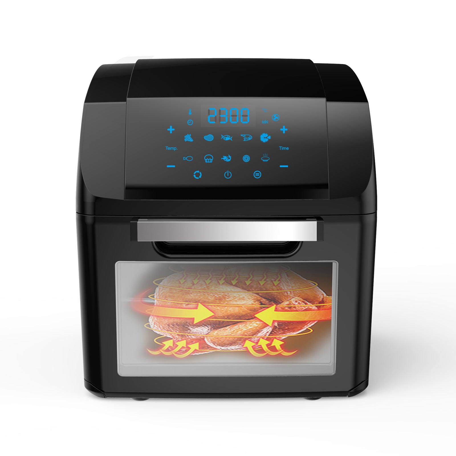 Kitchen Couture Air Fryer 14 Litre Multifunctional Digital Display Black Black 14 Litre