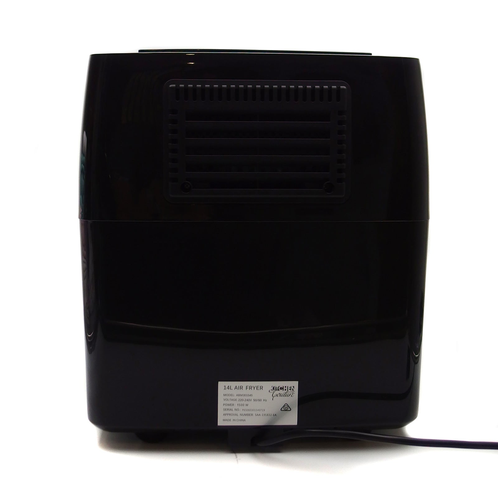 Kitchen Couture Air Fryer 14 Litre Multifunctional Digital Display Black Black 14 Litre