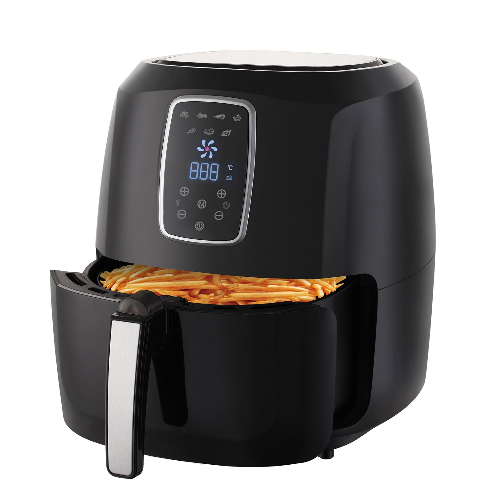 Digital Air Fryer 7L Black LED Display Kitchen Couture Healthy Oil Free Cooking Black