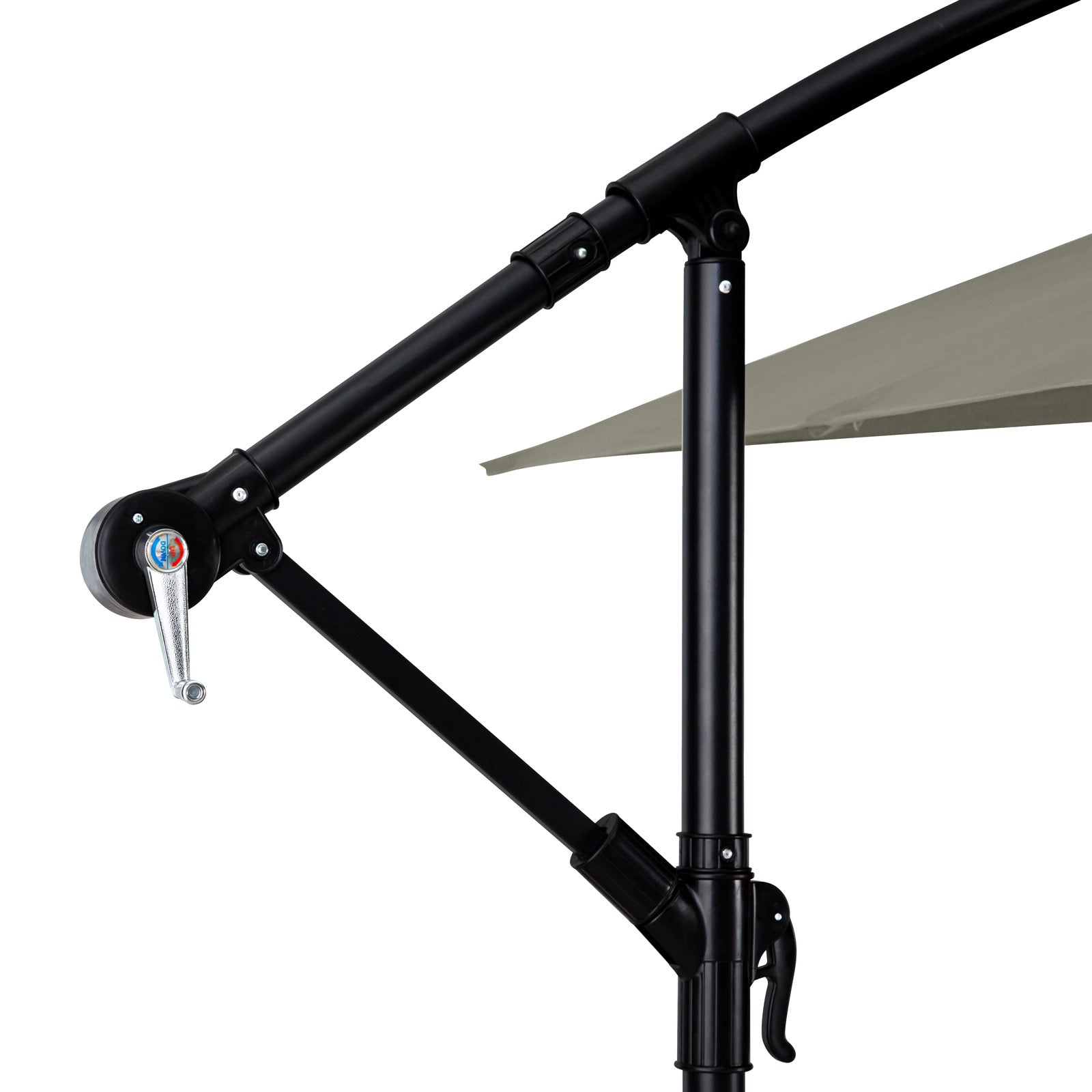 Milano 2.2M Outdoor Umbrella Cantilever Garden Deck Patio Shade Water-Resistant - Grey