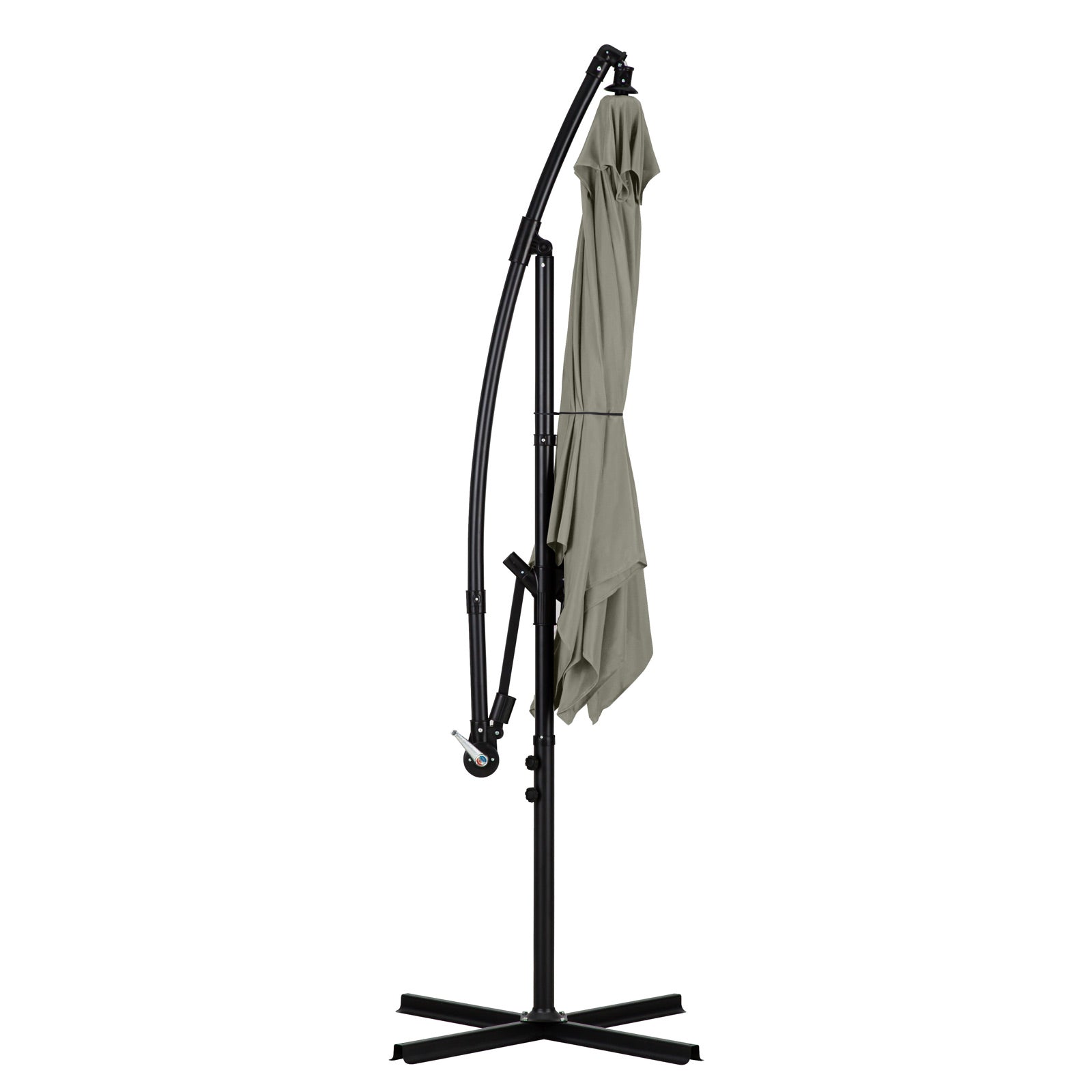 Milano 2.2M Outdoor Umbrella Cantilever Garden Deck Patio Shade Water-Resistant - Grey