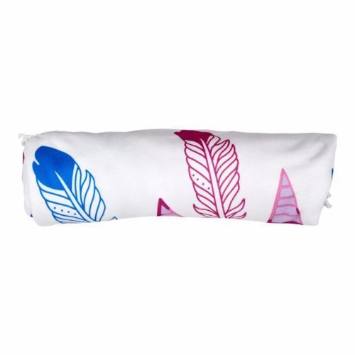 Milano Round Beach Towel with Tassels Print 140 cm 350 GSM Microfibre Blanket - Warrobin