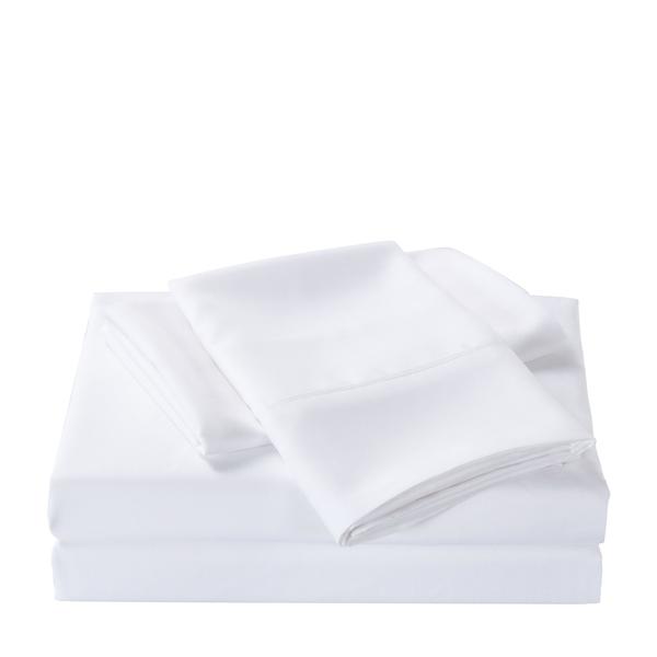 Royal Comfort 350GSM Bamboo Quilt 2000TC Sheet Set And 2 Pack Duck Pillows Set - Double - White