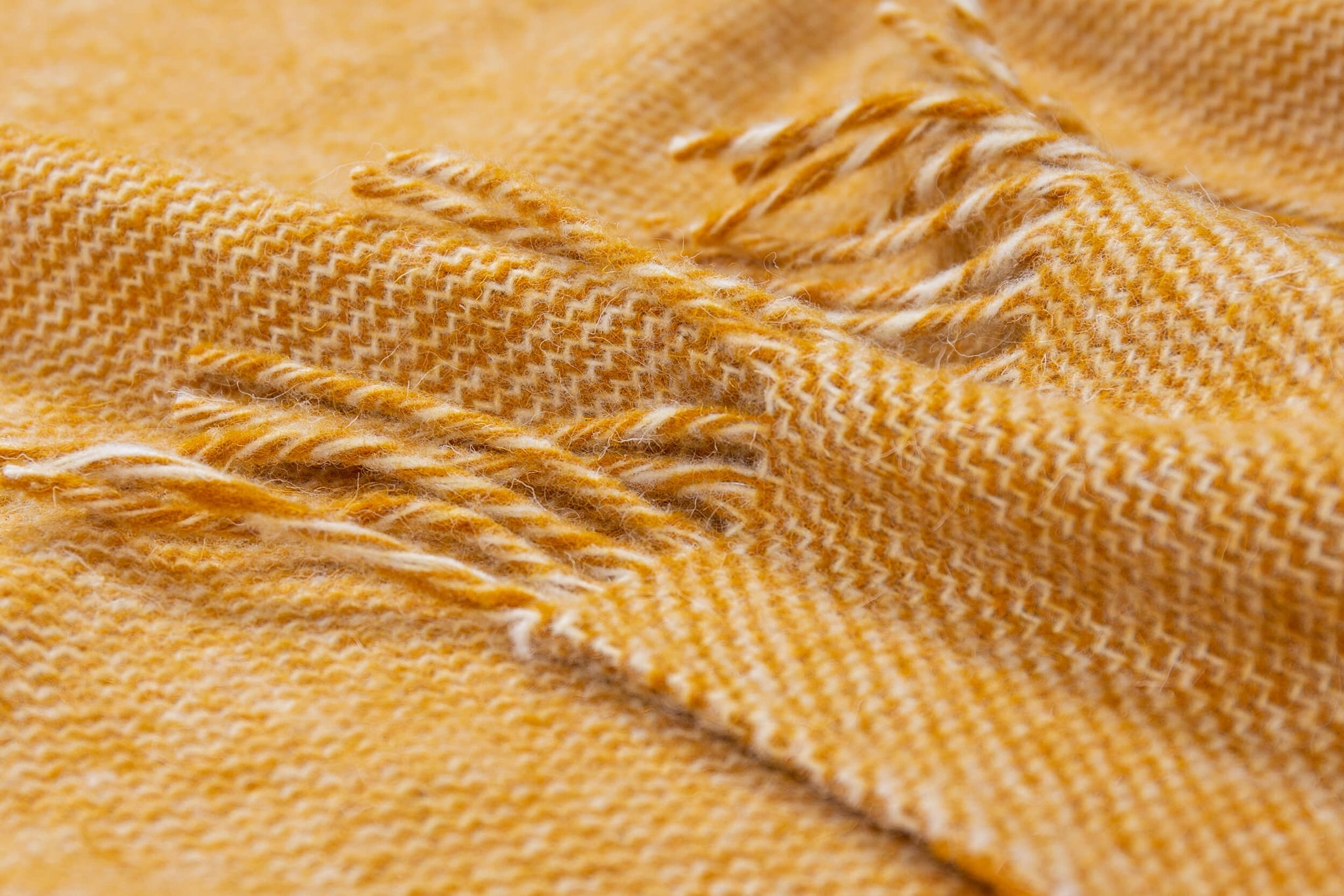 Cambridge Throw - 100% NZ Wool - Mustard