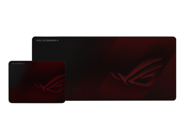 ASUS ROG SCABBARD II Gaming Mouse Pad, Medium 360x260mm + Extended 900x400mm Size, Water/Oil/Dust Respellent, Anti-Fray, Soft Cloth With Rubber Base