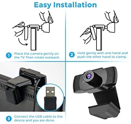 Webcam HD 1080p with Microphone and compatiable with PC Laptop for Recording, Calling, Conferencing, Gaming