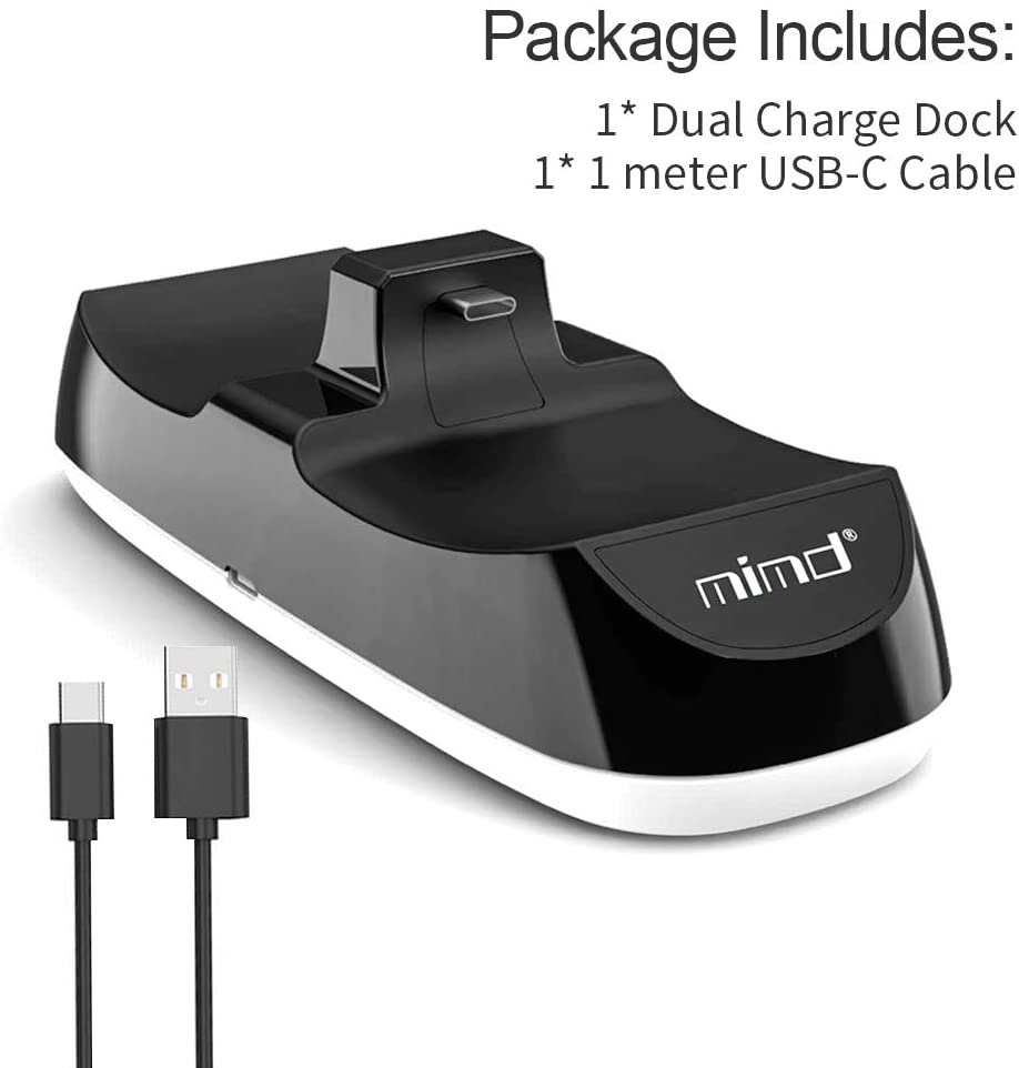 PS5 Charging Dock with USB Charging for 2 Controllers