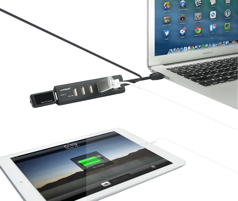 mbeat 7-Port USB 3.0 x 1 + USB 2.0 x 6 Hub with 2.1A Smart Charging Function
