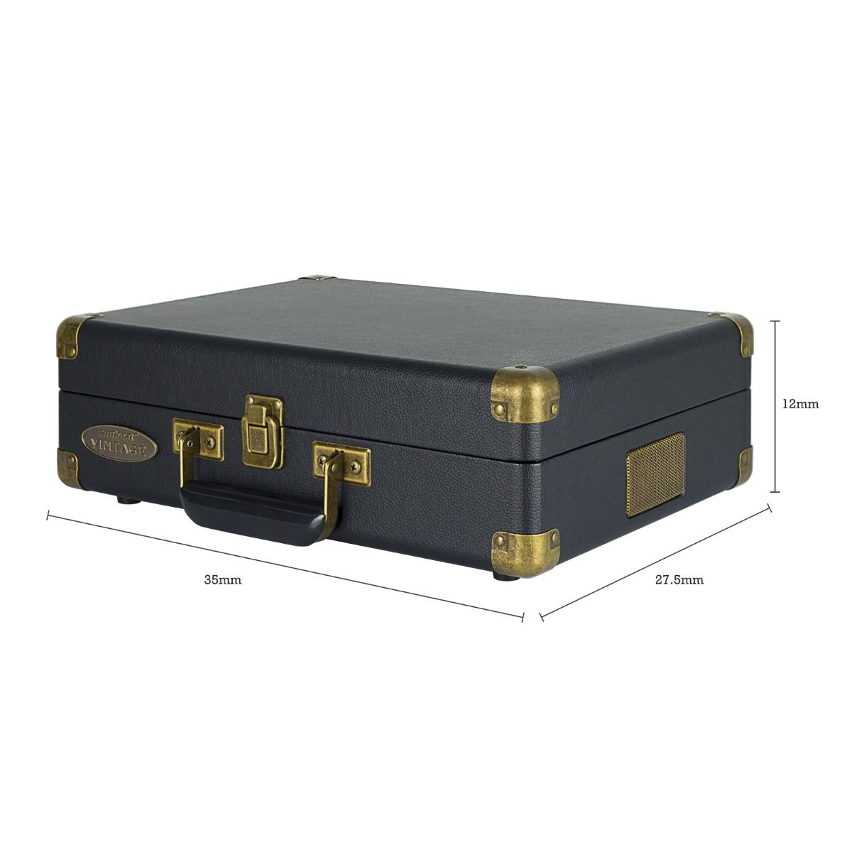 mbeat Woodstock II Black Retro Bluetooth (TX/RX) Turntable