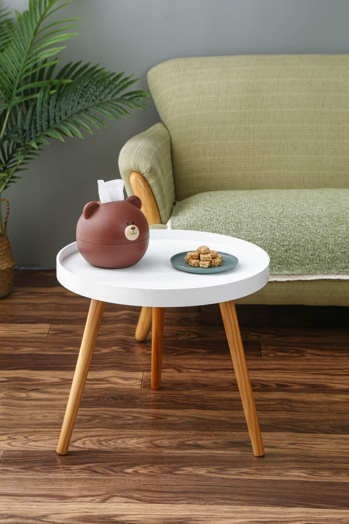 Biazah Round Bedside Table Large Side Coffee Table Bedroom Modern Furniture