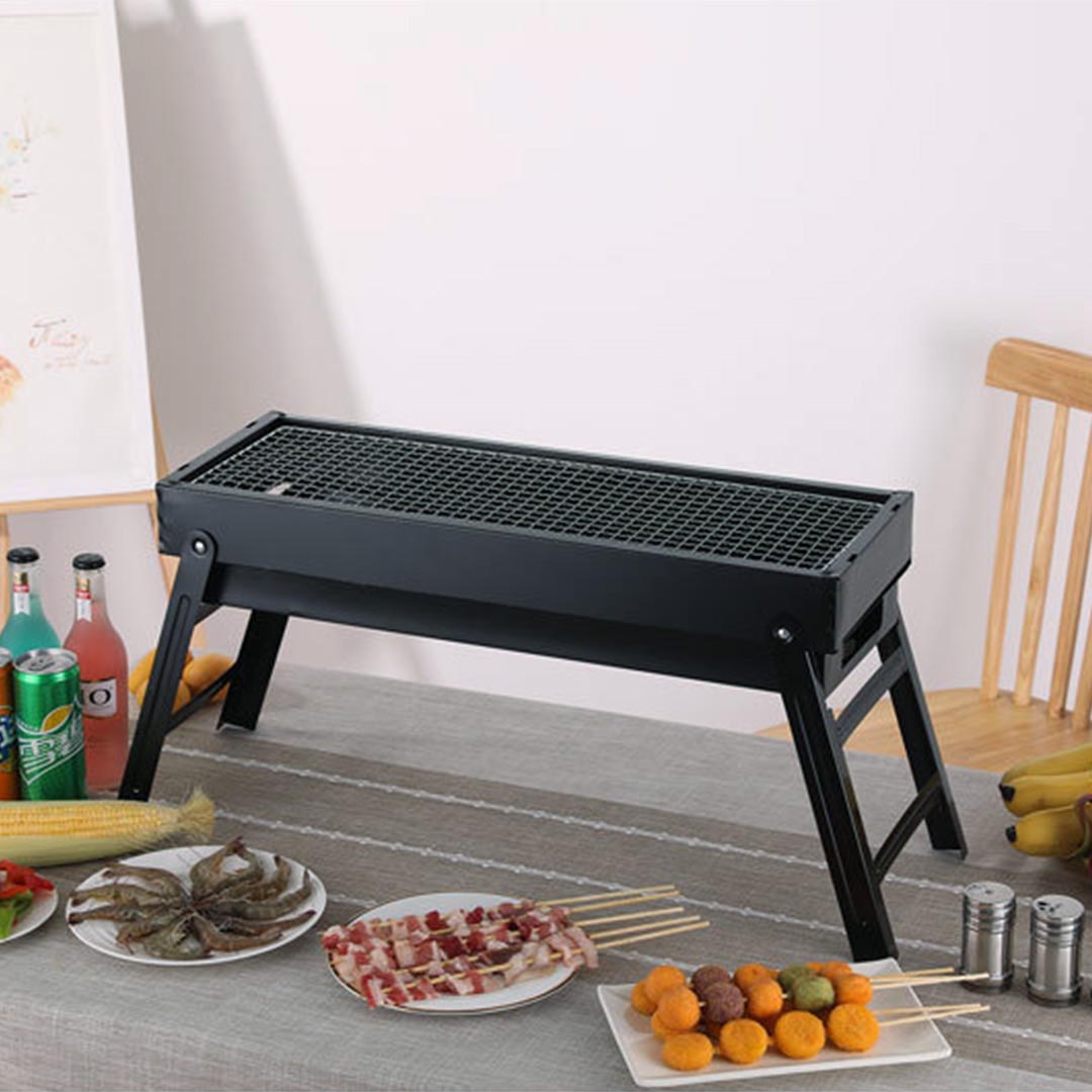 SOGA 60cm Portable Folding Thick Box-type Charcoal Grill for Outdoor BBQ Camping