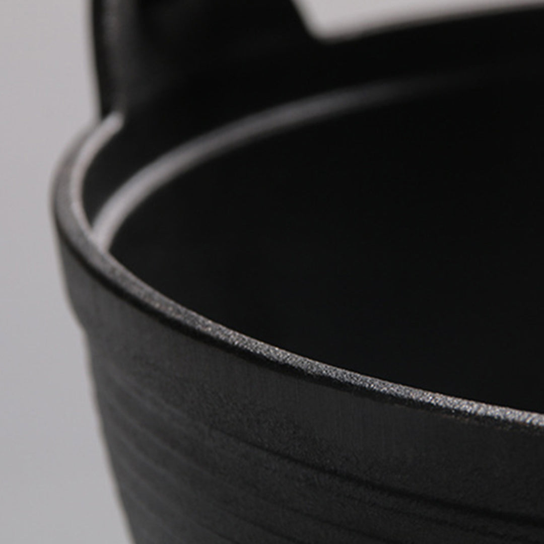 SOGA 2X 29cm Cast Iron Japanese Style Sukiyaki Tetsu Nabe Shabu Hot Pot with Wooden Lid