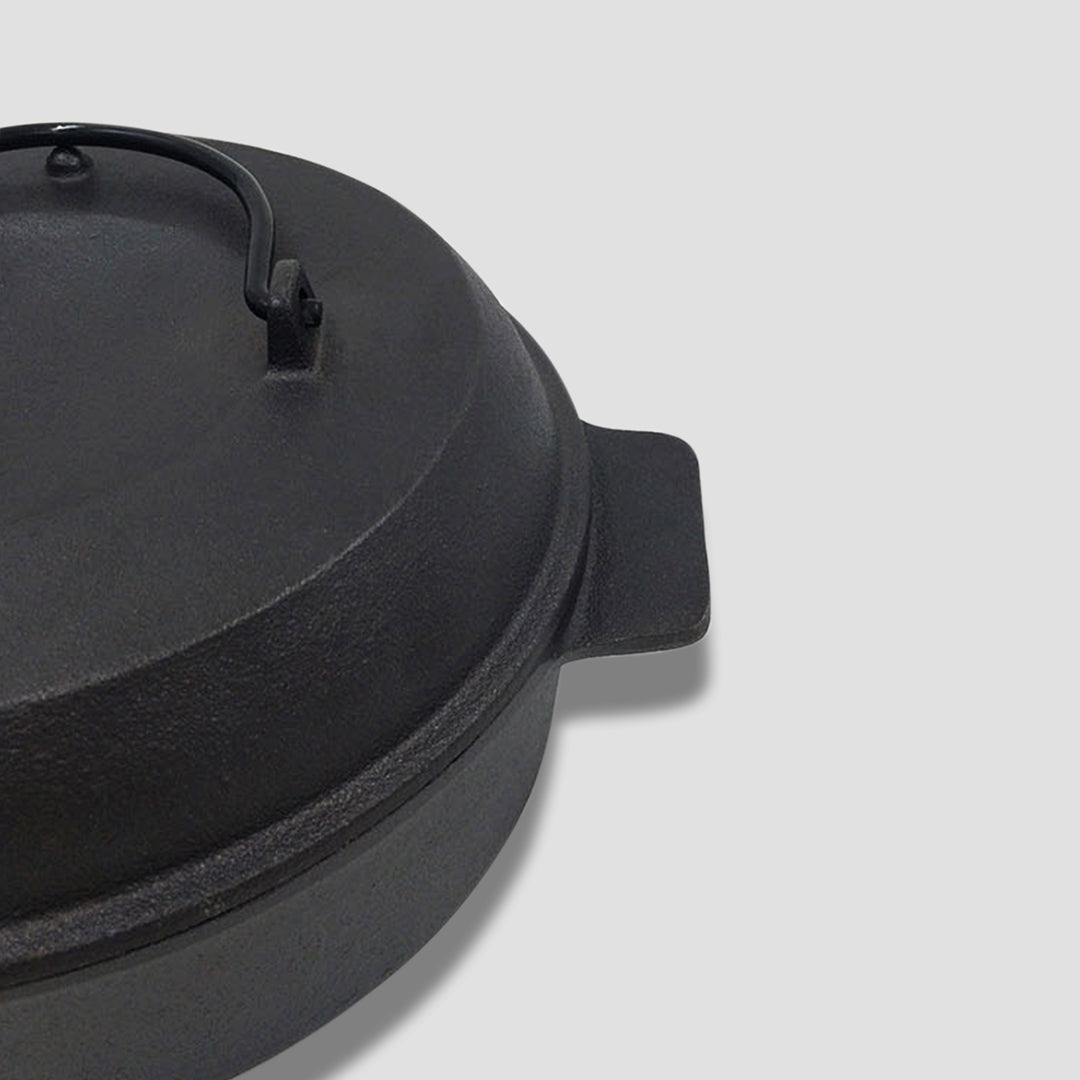 SOGA 28cm Cast Iron Dutch Oven Pre-Seasoned Cast Iron Pot with Lid