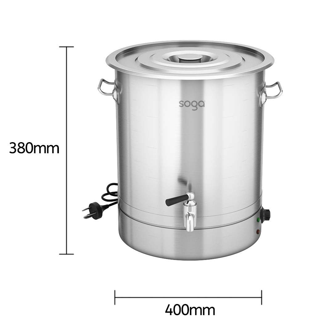 SOGA 2X 21L Stainless Steel URN Commercial Water Boiler 2200W