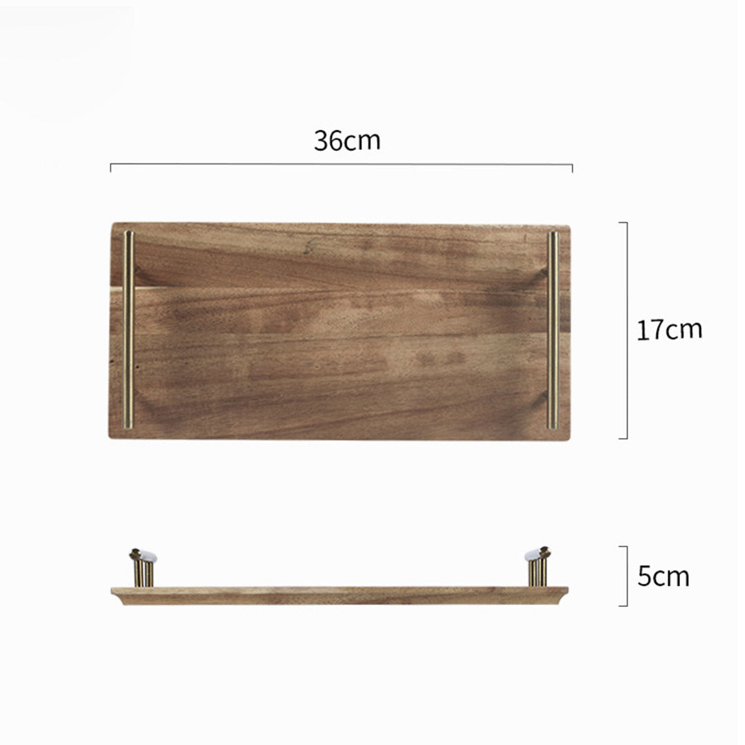 SOGA 36cm Brown Rectangle Wooden Acacia Food Serving Tray Charcuterie Board Centerpiece Home Decor