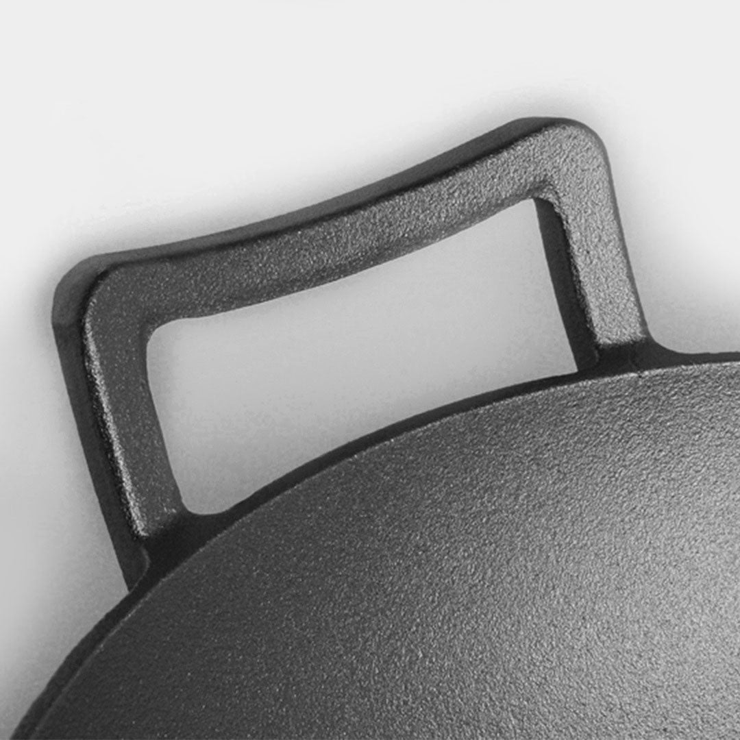 SOGA 2X 32cm Commercial Cast Iron Wok FryPan Fry Pan with Double Handle