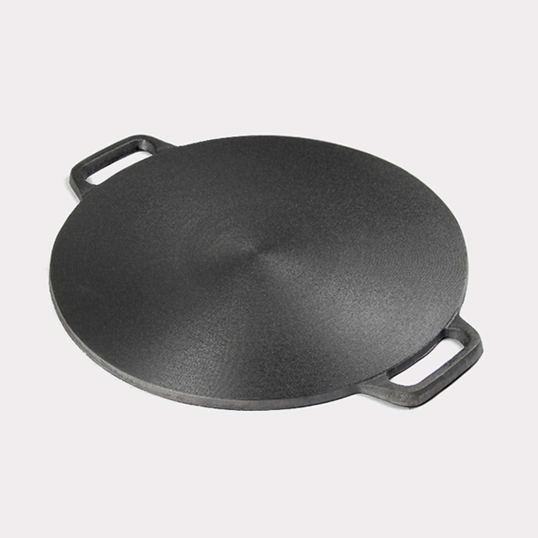 SOGA 2X 37cm Cast Iron Induction Crepes Pan Baking Cookie Pancake Pizza Bakeware