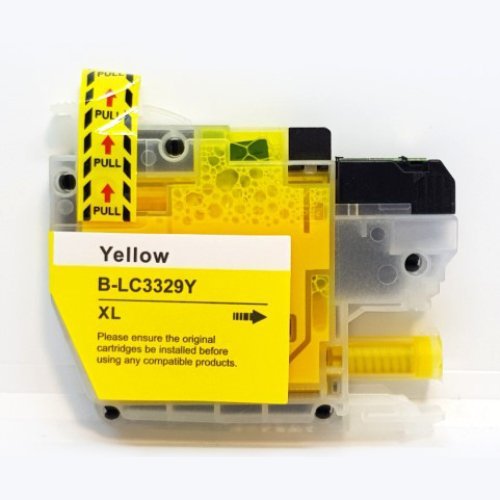 Compatible Premium Ink Cartridges LC3329XLY High Yield Yellow Ink - for use in Brother Printers