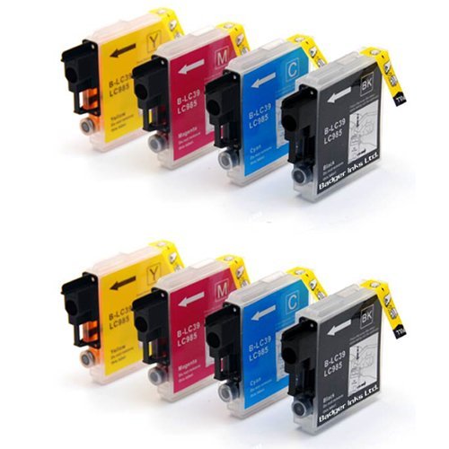 Compatible Premium Ink Cartridges LC39 Set of 8 (Bk/C/M/Y x 2 each) - for use in Brother Printers