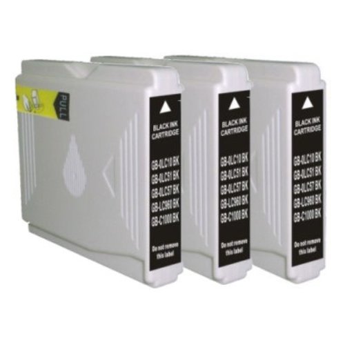 Compatible Premium Ink Cartridges LC57BK / LC37BK Black Triple Pack - for use in Brother Printers