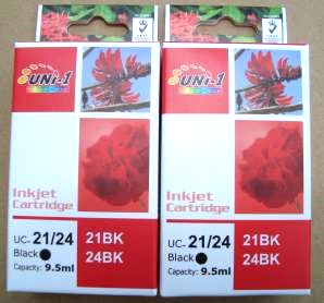 Compatible Premium Ink Cartridges BCI24 Black Cartridges (2) - for use in Canon Printers