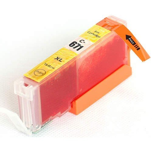 Compatible Premium Ink Cartridges CLI671XLY XL Yellow Ink - for use in Canon Printers