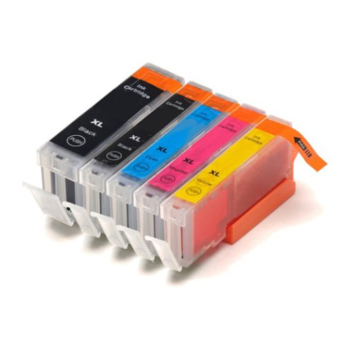 Compatible Premium Ink Cartridges PGI655XL / CLI651XL Bundle - 5 Cartridges - for use in Canon Printers