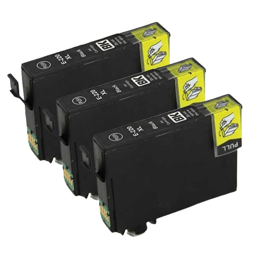 Compatible Premium 3 x 220XLBK High Yield Black Ink Cartridge - for use in Epson Printers